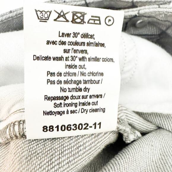 Sonia Rykiel Gray Chain Link Patterned Slim Leg Denim Jeans Size 38 - Picture 8 of 9